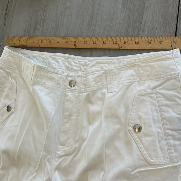NWT Lauren Ralph Lauren Cream Wide Straight Leg Cargo Painter Pants Sz 16 W - Picture 7 of 10
